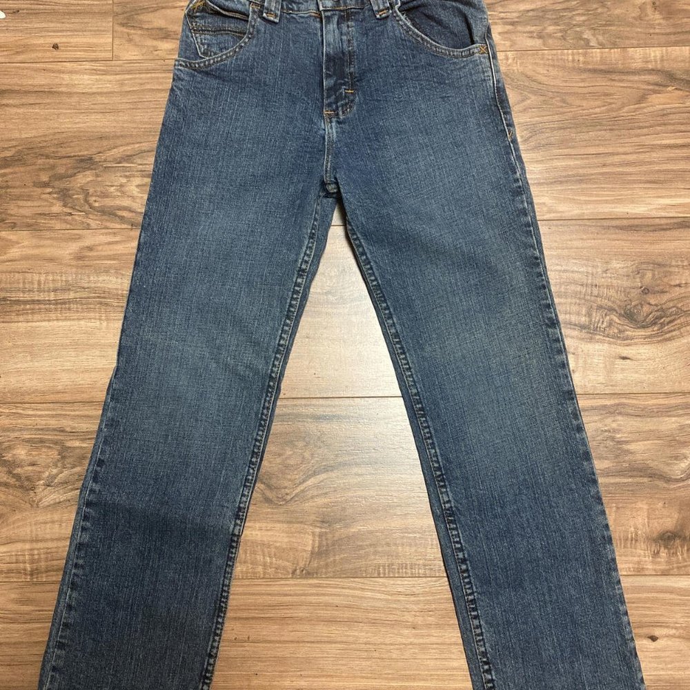 Wrangler Boys Relaxed Straight Jeans Size 12 Cotton Western Measured 24x27